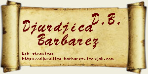 Đurđica Barbarez vizit kartica